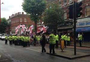 More cops than fascists in Cricklewood!