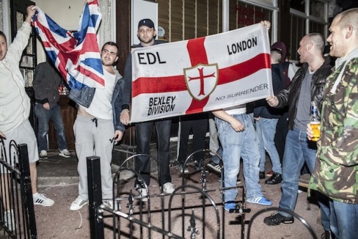 London EDL, Bexley Div - Celebrating the fact they think there's a chance for a bit of racism.
